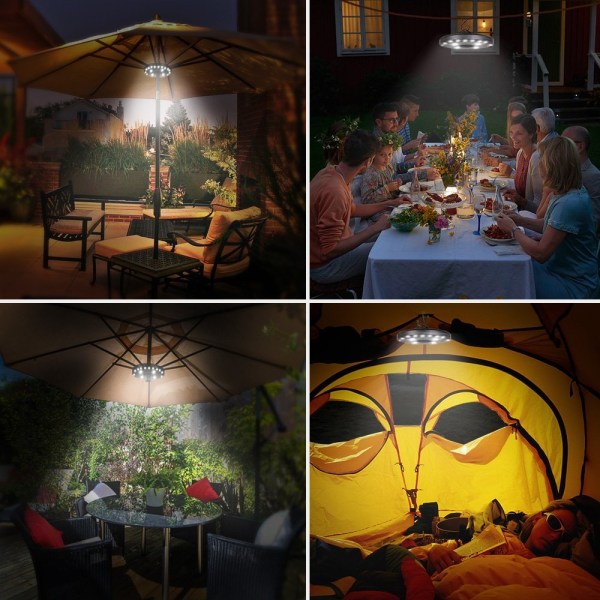 Lampor för uteplats Parasoll Paraply Light 3 Ljusstyrka Mode 28 LED