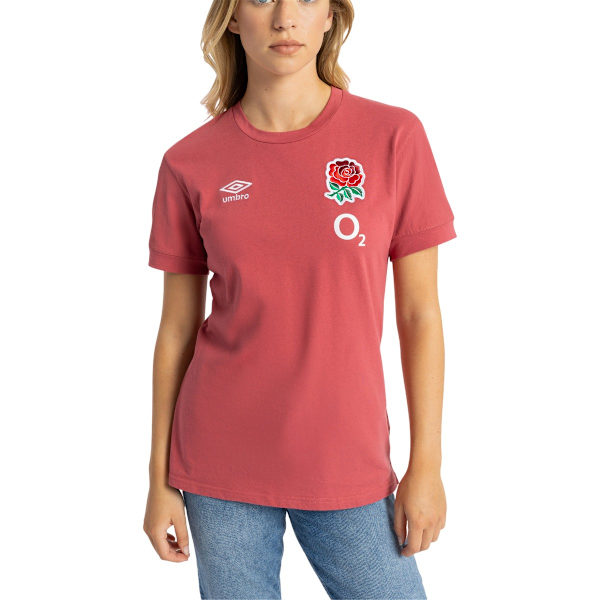 Umbro Dame/Dame 23/24 England Rugby T-shirt Earth Ros Earth Rose 14 UK
