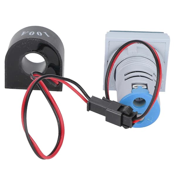 Strømsignalindikator Universal 3\"Display Firkantet Lampe Lys 60~500V AC AD16?22VAHBlå