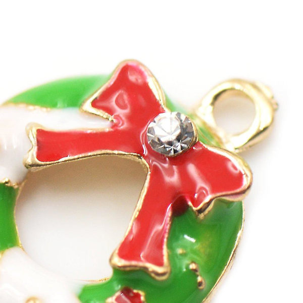 Metall julberlocker prydnad Xmas berlockhänge för armband