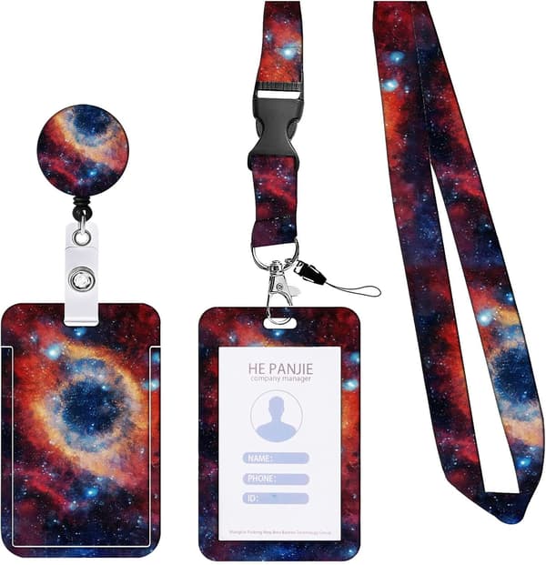 #1pc Kortholder Halskæde, Badgeholder, Lanyard Badgeholder (Rød#