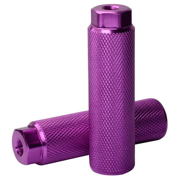 Mountainbikefodstøtter bagpedal Aluminiumlegeringsmateriale til 3/8 tommer, bærer godt, diamantkvalitet, 1 par Purple