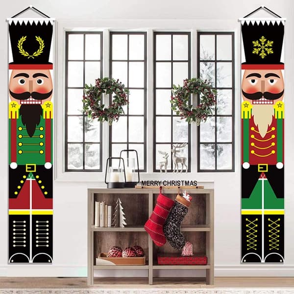 Nøddeknækkerbanner til jul - Verandaskilt Juledekoration