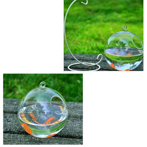 Hængende fiskeskål i glas Fish Tank WHITE 02 02