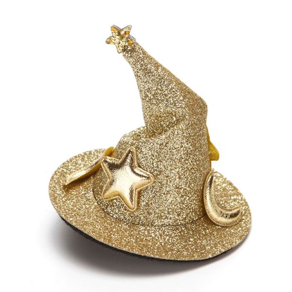 Halloween Koristeet Lapsille Velho Noitahattu Hiusneula Naamiaisrekvisiitta Hiusklipsit Pukeutumiseen Gold