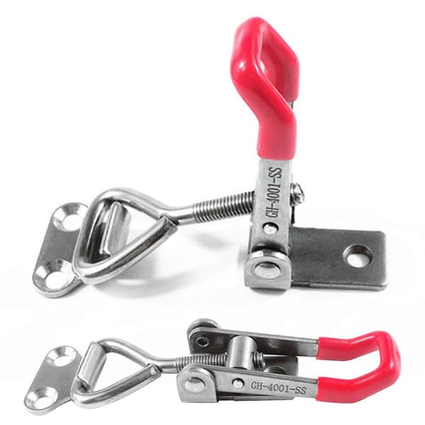 2 stk GH-4001-SS justerbar vippeklemme i rustfritt stål for trearbeid QinHai