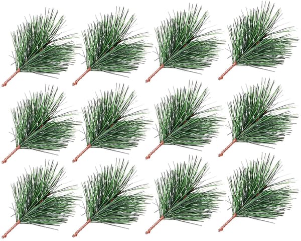 24st julbarr konstgjorda tallgrenar tall 24pcs