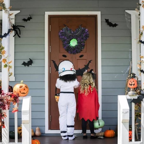 HURRISE Halloween Horn Garland - Spöklik dörrdekoration