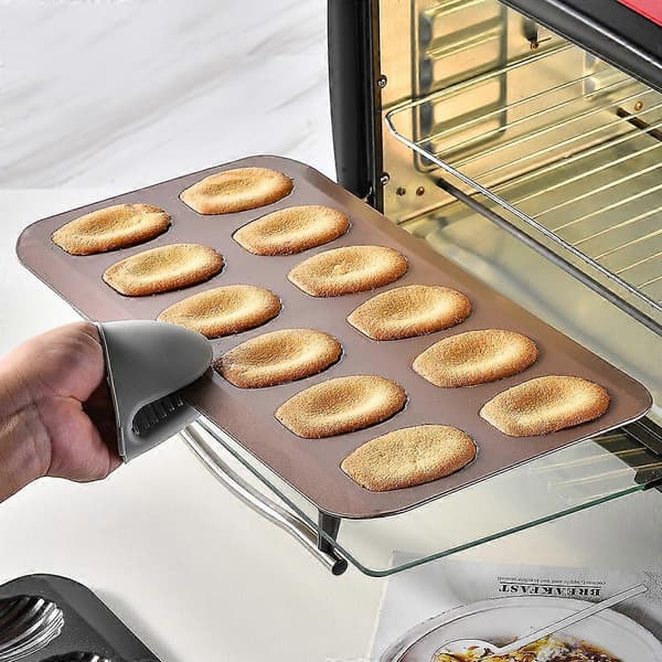 Non-stick belægning 12-delt muslingeskalskageform, 2-delt sæt husholdningsbageforme til snacks
