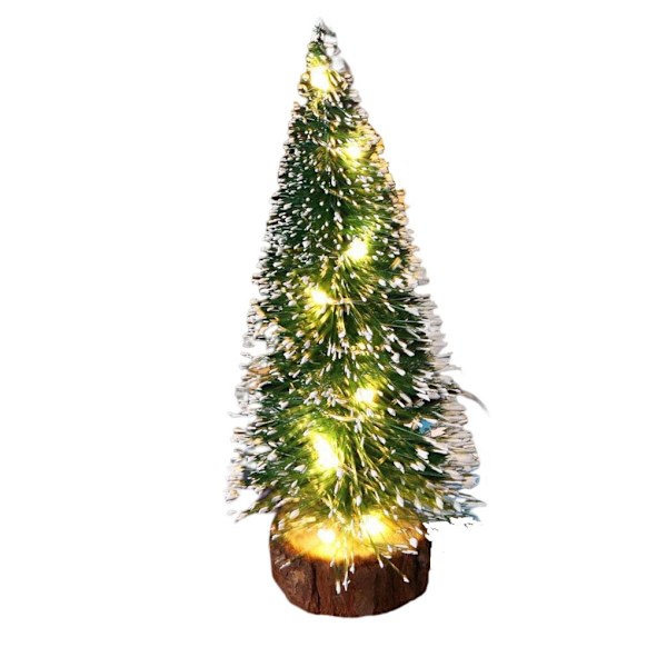 Mini julgran 15/20/25 CM Xmas Trees skrivbordsdekoration Warm Lamp 15cm
