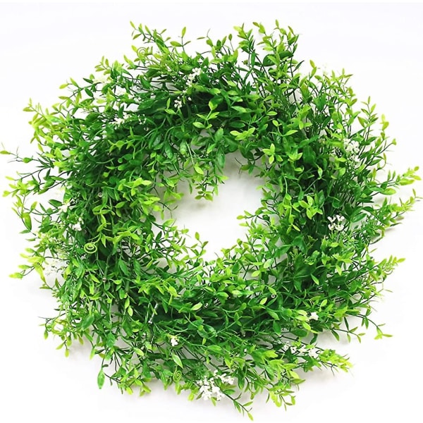 20-tommers Heilwiyes kunstige blomsterkrans med 20 LED-lys og timer batteridrevet gave