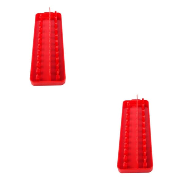 1/2 Socket Organizer Holder Rack Sleeve Oppbevaringsfeste Verktøykasse Red Imperial S 2Set