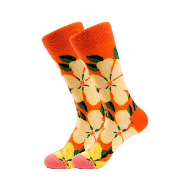 1/2/3/5 Färgglada Blomma Och Växter Strumpor För Dam - Lämplig 2#One size fits all 1 Pc