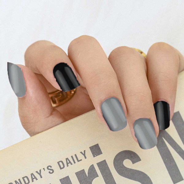 Color Press-On Manicure, Solid Color Mani style 4