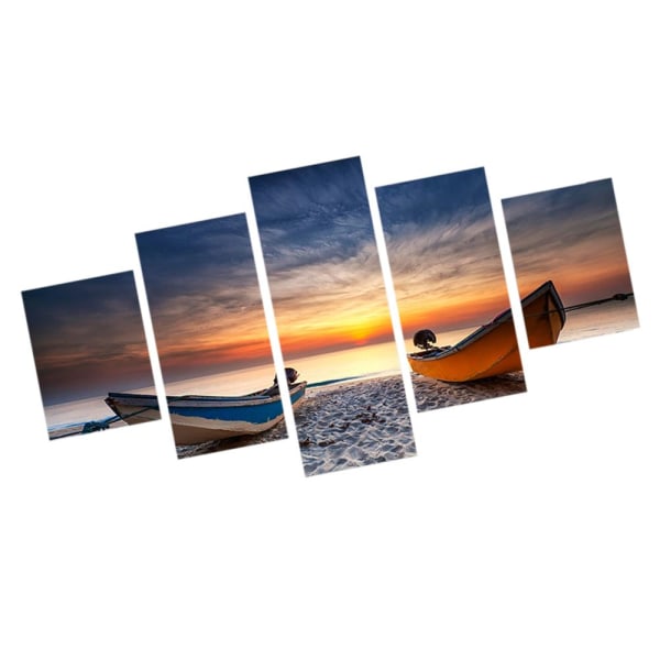 5 stk/sett Lerretsmaleri Dekor Strandlandskap Bildemaleri 30*40/60/80cm