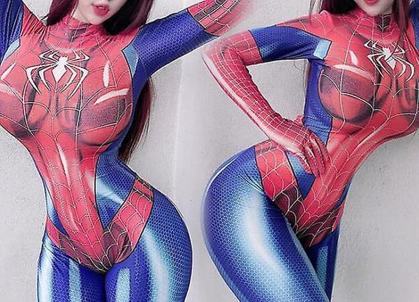 piderman Cosplay-kostym för kvinnor, Halloween påsk zy  L red S