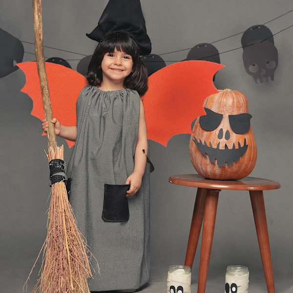Halloween fest barn dekoration fladdermus vingar HalloweenEVA leksak Orange - 6-15 years old