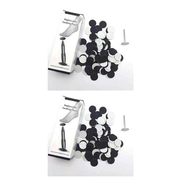 1/2/3/5 Sähköisen jalkaraspin vaihtotyynyt tehokas ja 15mm 150Grit 100 pcs 2PCS