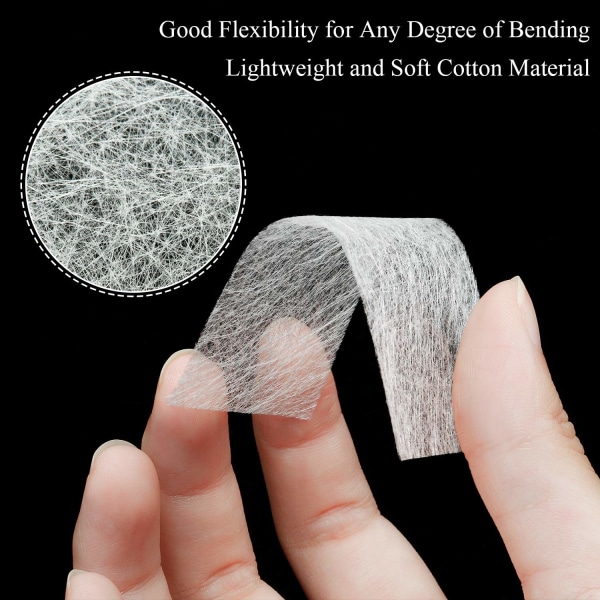 240 stycken Nagelförlängning Silk Glasfiber Nagellindning Non Woven Fiber Gel Nagelvårdsverktyg