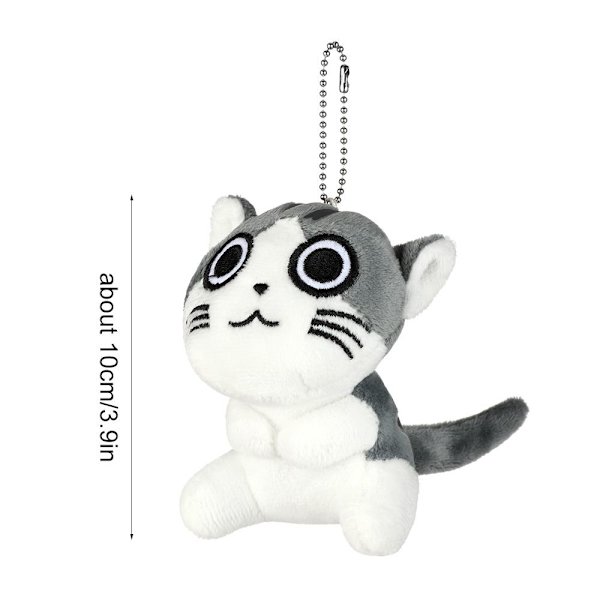 9CM Ca Cat Plysch fylld docka nyckelring