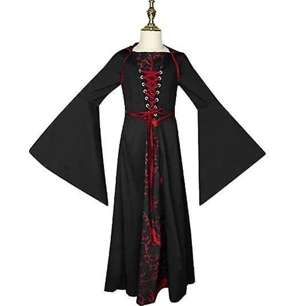 vampyr kostym halloween flicka vampyr klänning drottning kostym 140cm style1
