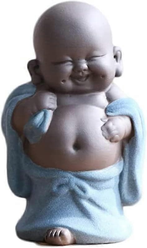 Dekorativ Teskulptur, Keramisk Buddha-statue, Leende Maitreya