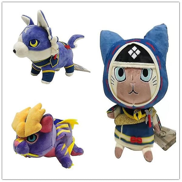Caraele Monster Hunter Rise Monster Hunter Rise Plyschdocka Spel Perifera barnleksaker
