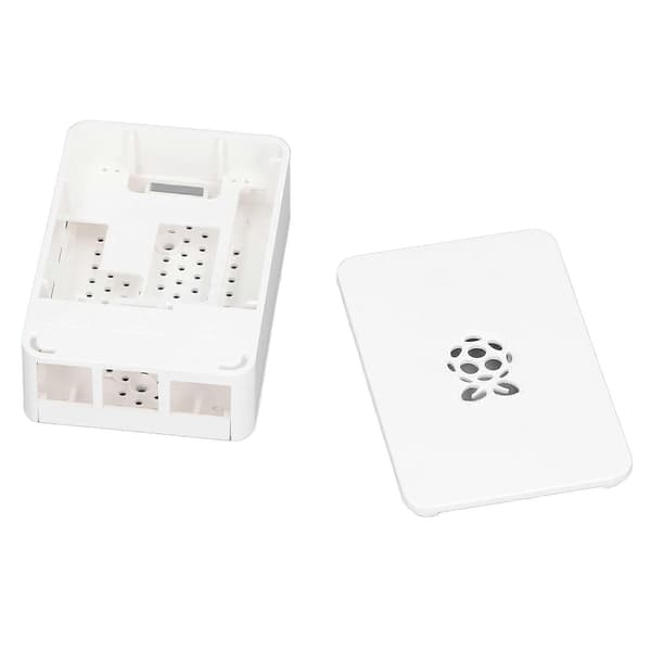 for Raspberry Pi 4-deksel ABS avtakbart ripebestandig varmeavledende beskyttelsesskall hvitt