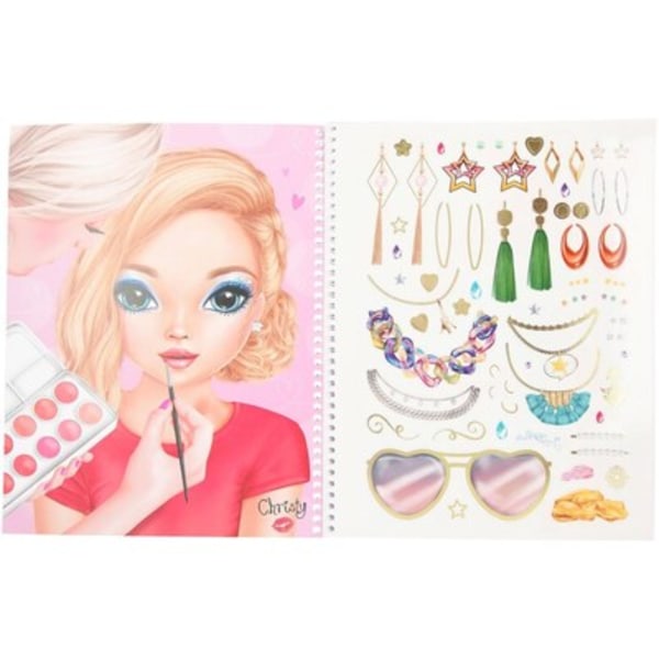 TOP Model MAKE UP Designbok Pyssel Smink Bok med stickers 2023 R