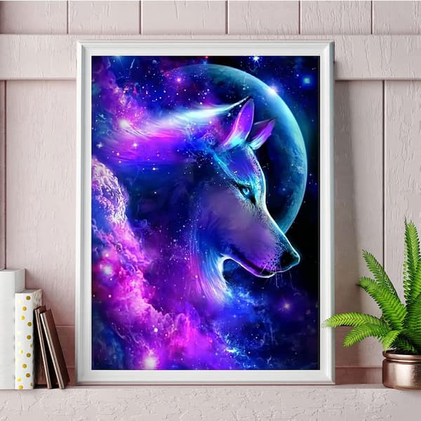 #30*40cm, 5D diamantmalingsett, Ulvekongen#