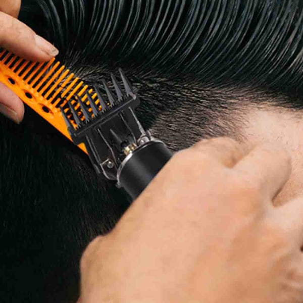 Hårklippare för män, sladdlös uppladdningsbar hårtrimmer i metall Black