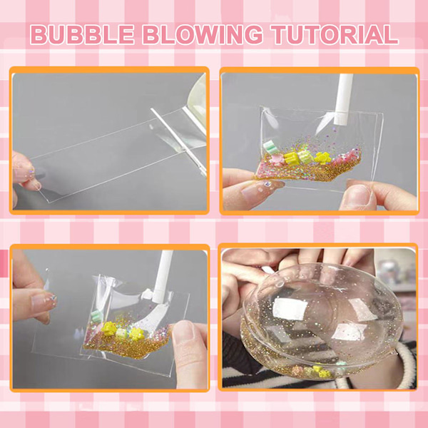 Uppgradera Nano Tape Bubble Kit, Dubbelsidig Tape Plast Bubble, elastisk tejp Ny 0.01cm*0.5cm*300cm