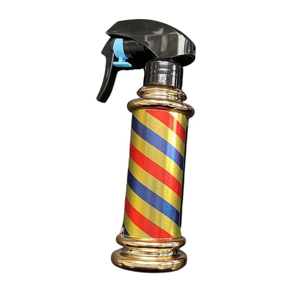 1/2 Multifunktionel Barber Spray Flaske Retro Striber til Salon Golden 200ml 1Set