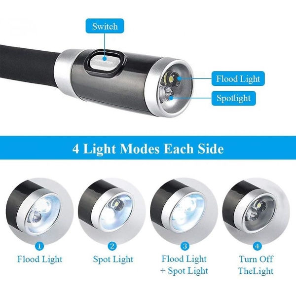 Handsfree-led-läslampan upphängd runt halsen 4
