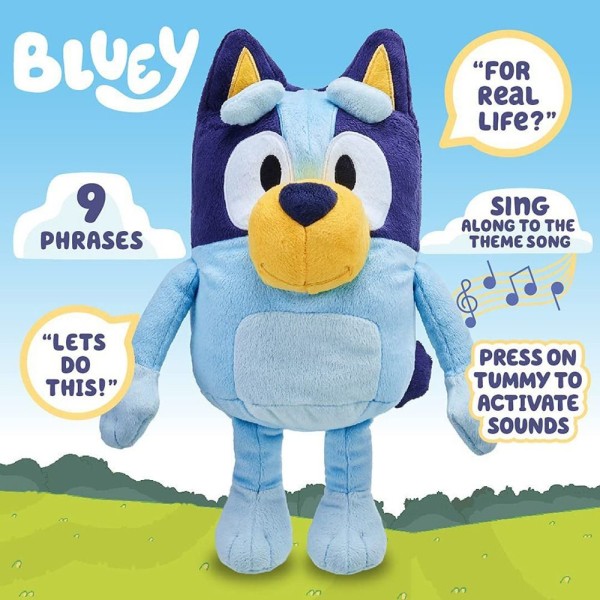 Plyschdocka Peluche Blue-yed Dog Toy Blue-Y Bingo Family