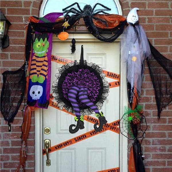 Halloween kranshänge Intressant utställningsvägg Purple