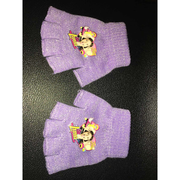 4-Pakke 2i1 Fingervanter + Fingerløse Vanter Soy Luna Rainbow Gli pink one size