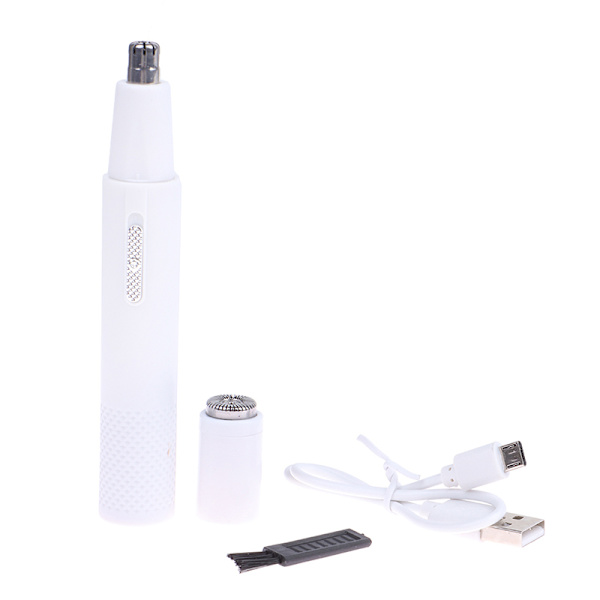 USB Elektrisk barbering Næse Øretrimmer Næsehårstrimmer White