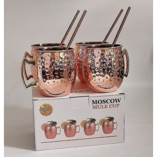Moscow Mule Mukit - 4 kappaleen valmistettu mukisetti