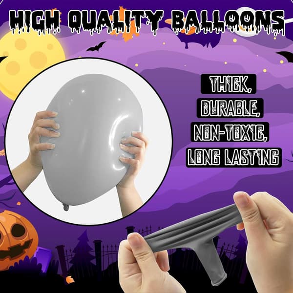 Halloween Balloon Arch Kit - Spider, Ghost, Bat Stickers - Lila