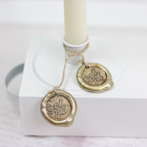 A Lot Decoration - Pynt God Jul Segl - antikguld 2-pak gold
