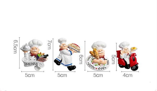 4 st Set Europeisk stil 3D-harts