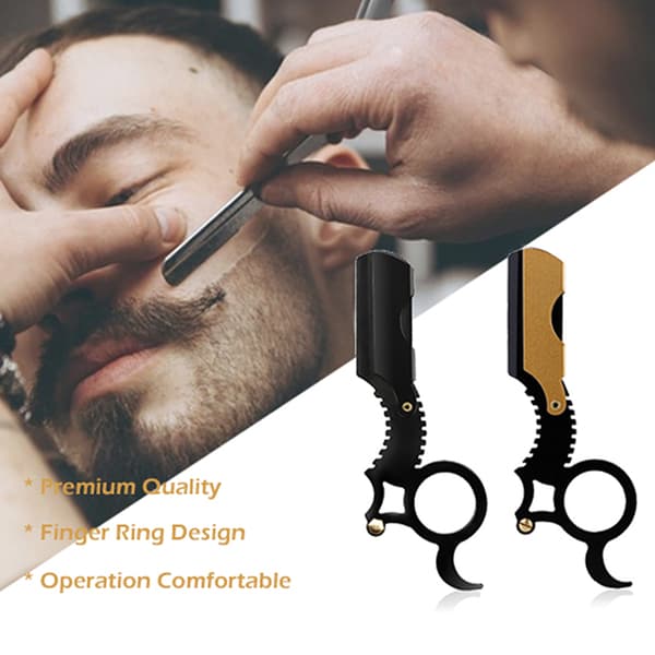 Rakkant Barber Razor Hår Skägg Ögonbryn Rakning Manual De Gold