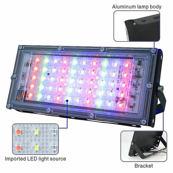 50w Ip65 vanntett utendørs LED flomlys Cool White