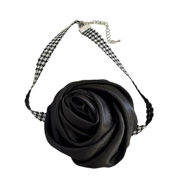 Stort rosblomhalsband för kvinnor Krage Nyckelbenskedja Mode Halssmycken