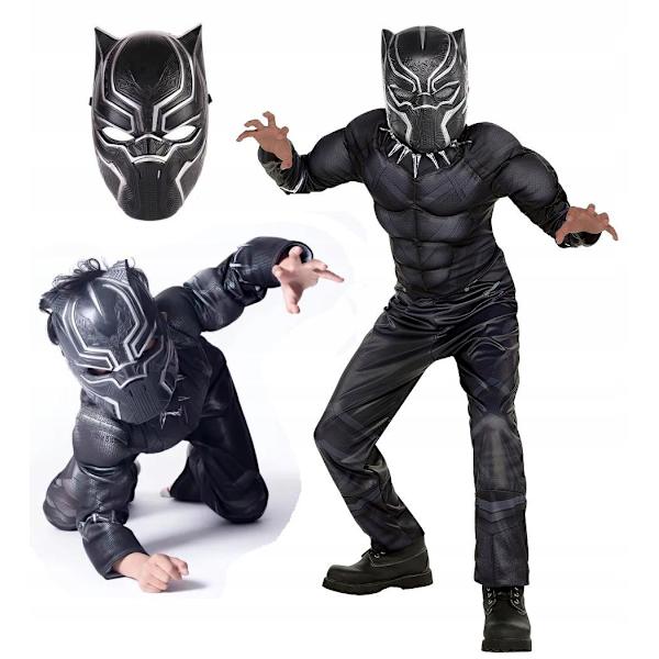 Black Panther Deluxe Børne Kostume black 116