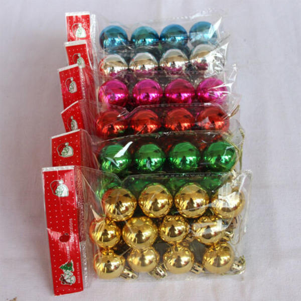 12 st jul plastboll hängande Xmas Tree hänge dekor red