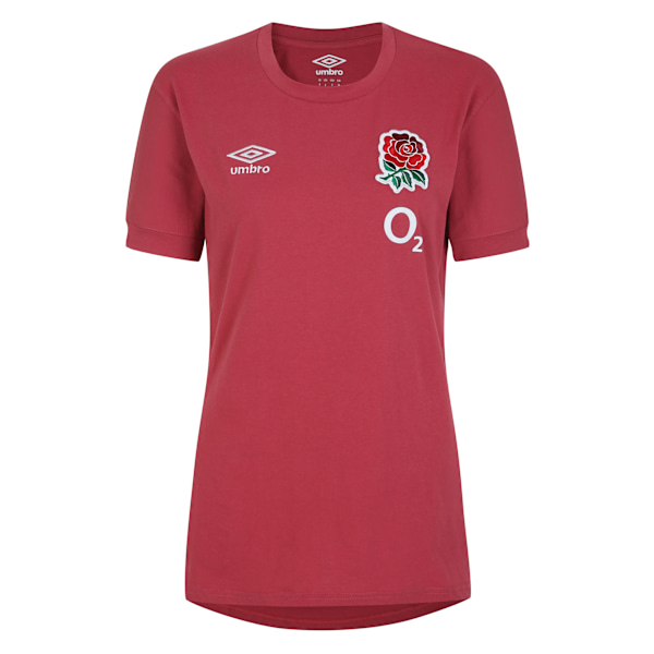 Umbro Dame/Dame 23/24 England Rugby T-shirt Earth Ros Earth Rose 16 UK