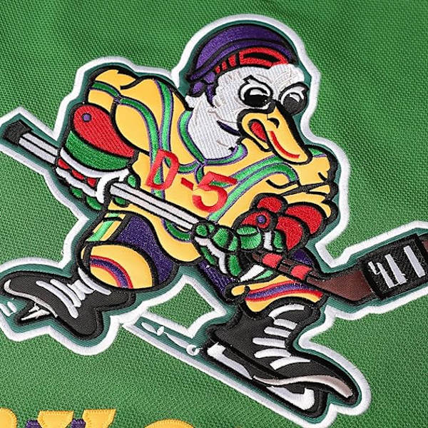Miesten Mighty Ducks 96 Charlie Conway 99 Adam Banks 33 Greg Goldberg Elokuva Jääkiekkopaita Vihreä 33 XXXL