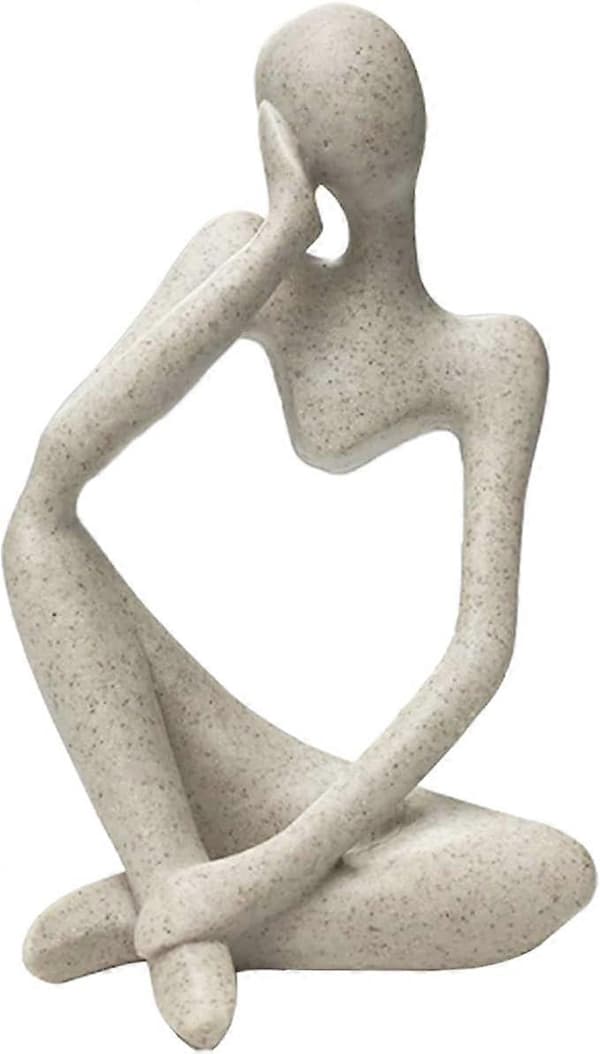 Sandstein Harpiks Tenkerstil Abstrakt Skulptur Statue Samleobjekt
